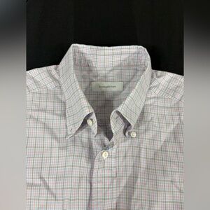 Ermenegildo Zegna Mens Multicolor Plaid L/S Button Up Dress Shirt 16.5-42
